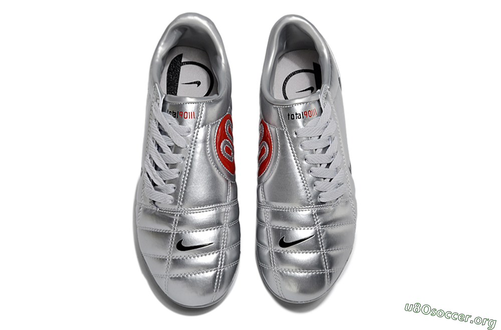 Nike Air Zoom Total 90 III FG Football Boots - Silver/Black/White 4