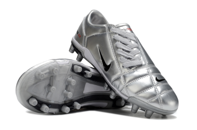 Nike Air Zoom Total 90 III FG Football Boots - Silver/Black/White
