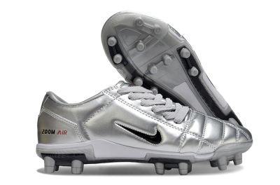 Nike Air Zoom Total 90 III FG Football Boots - Silver/Black/White