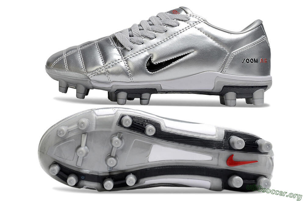 Nike Air Zoom Total 90 III FG Football Boots - Silver/Black/White 1