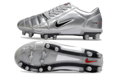 Nike Air Zoom Total 90 III FG Football Boots - Silver/Black/White