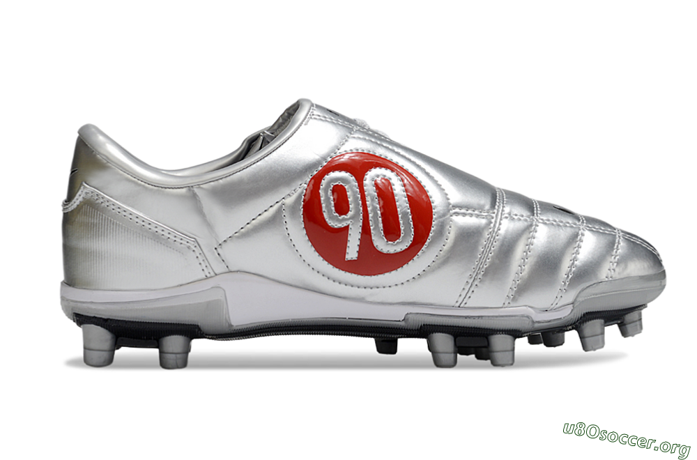 Nike Air Zoom Total 90 III FG Football Boots - Silver/Black/White 7