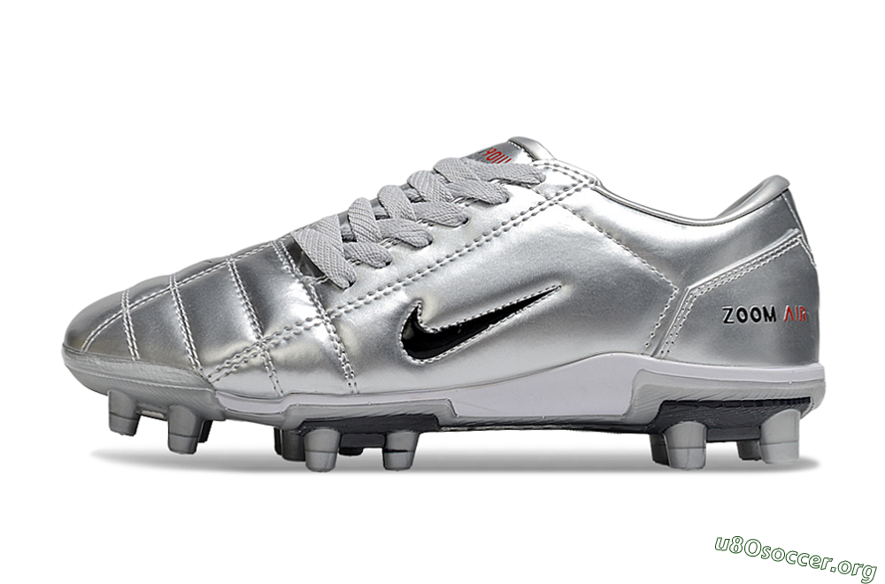 Nike Air Zoom Total 90 III FG Football Boots - Silver/Black/White 3