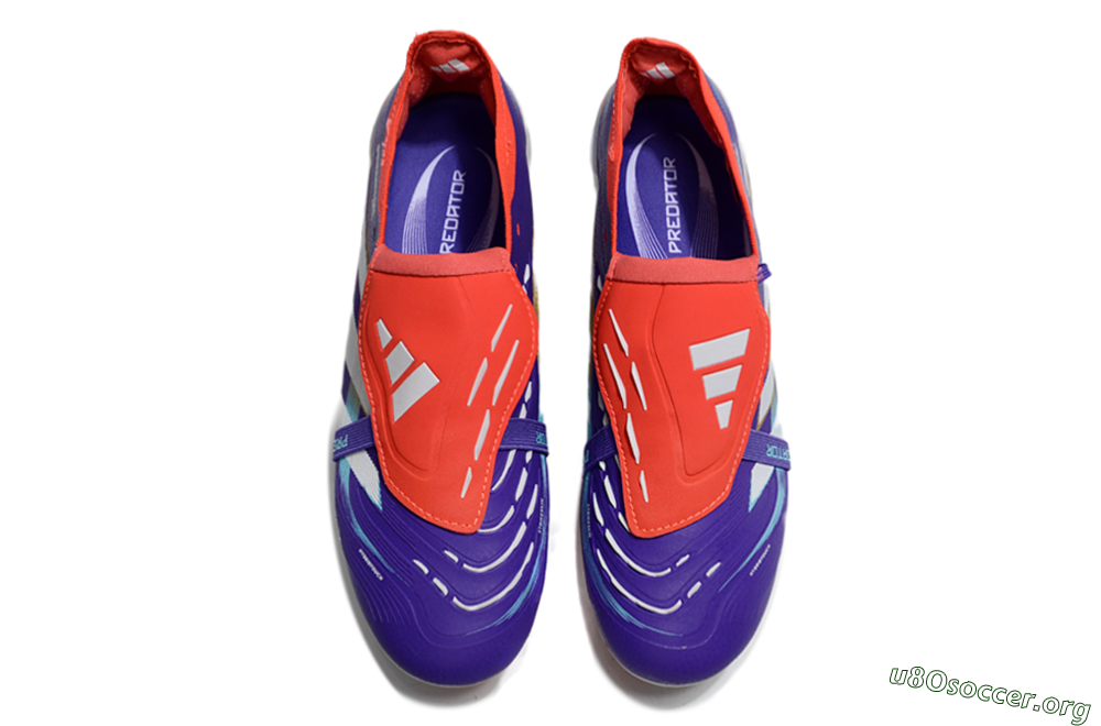Adidas Predator 25 Elite Foldover Tongue FG Football Boots - Blue/White/Red 4