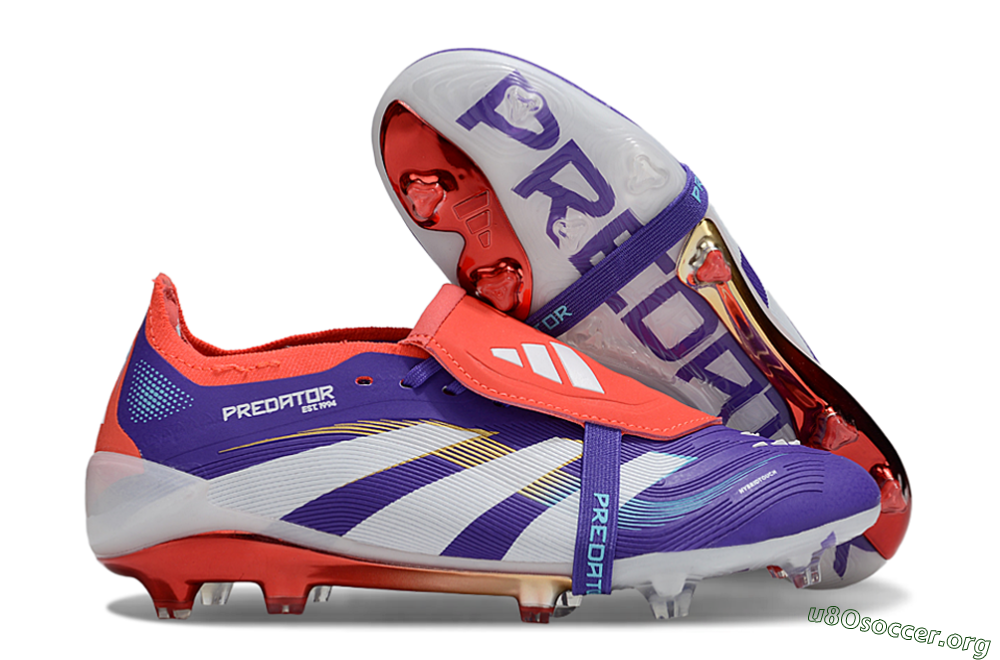 Adidas Predator 25 Elite Foldover Tongue FG Football Boots - Blue/White/Red 2