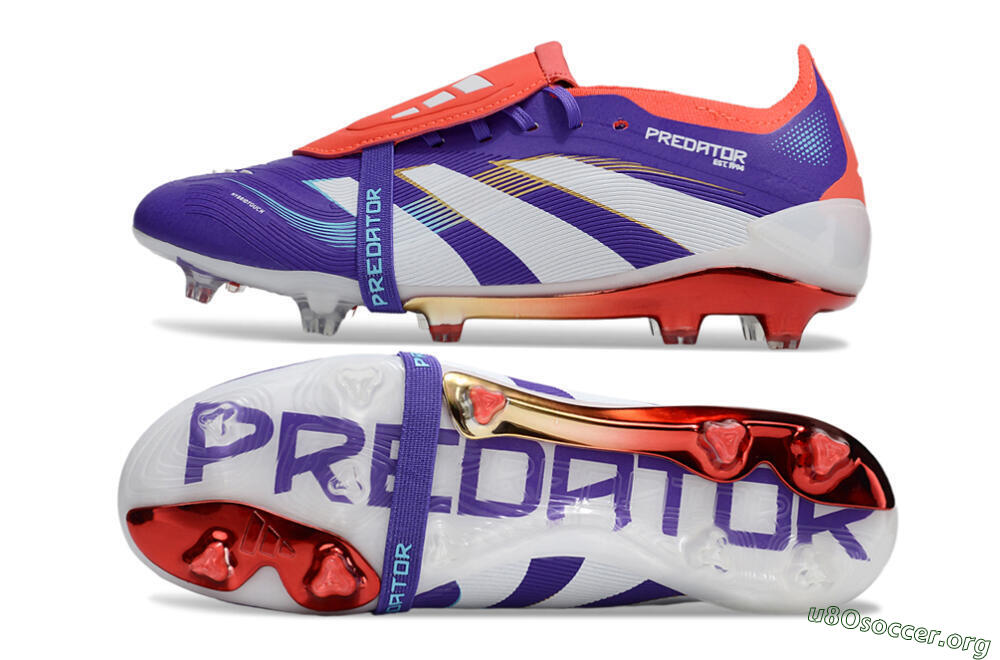 Adidas Predator 25 Elite Foldover Tongue FG Football Boots - Blue/White/Red 1