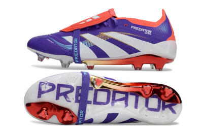 Adidas Predator 25 Elite Foldover Tongue FG Football Boots - Blue/White/Red