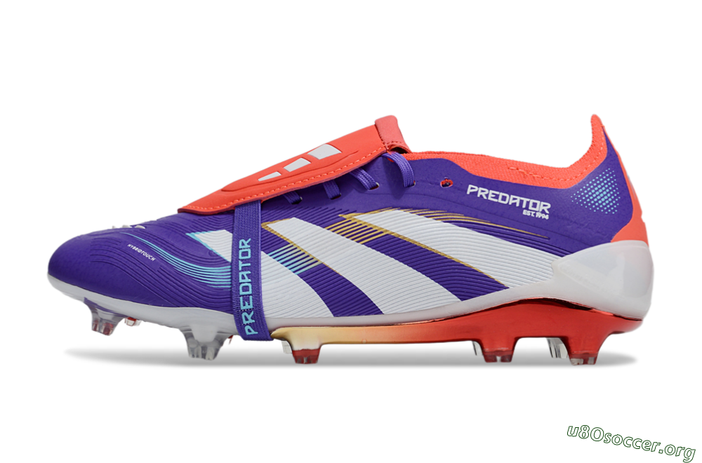 Adidas Predator 25 Elite Foldover Tongue FG Football Boots - Blue/White/Red 3