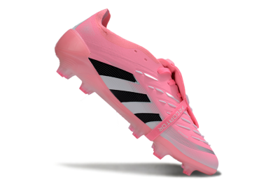 Adidas Predator 25 Elite Foldover Tongue FG Football Boots - Pink/Black/Silver