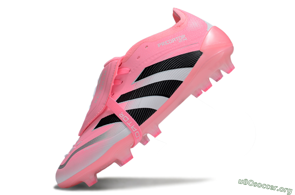 Adidas Predator 25 Elite Foldover Tongue FG Football Boots - Pink/Black/Silver 5