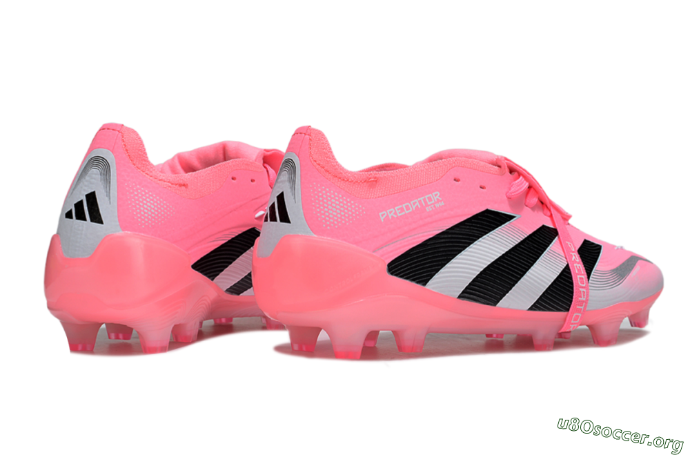 Adidas Predator 25 Elite Foldover Tongue FG Football Boots - Pink/Black/Silver 6