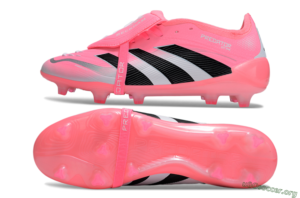Adidas Predator 25 Elite Foldover Tongue FG Football Boots - Pink/Black/Silver 1
