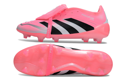 Adidas Predator 25 Elite Foldover Tongue FG Football Boots - Pink/Black/Silver