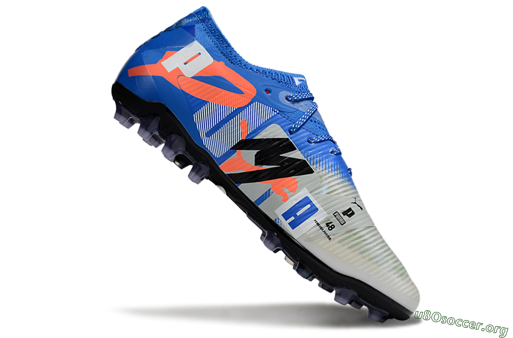 Puma Future 8 Ultimate MG Football Boots - Blue/White/Orange 4