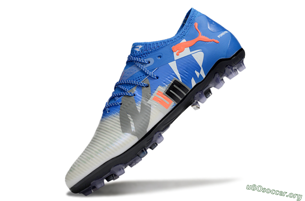 Puma Future 8 Ultimate MG Football Boots - Blue/White/Orange 5
