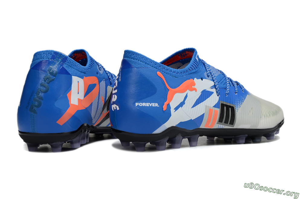Puma Future 8 Ultimate MG Football Boots - Blue/White/Orange 6