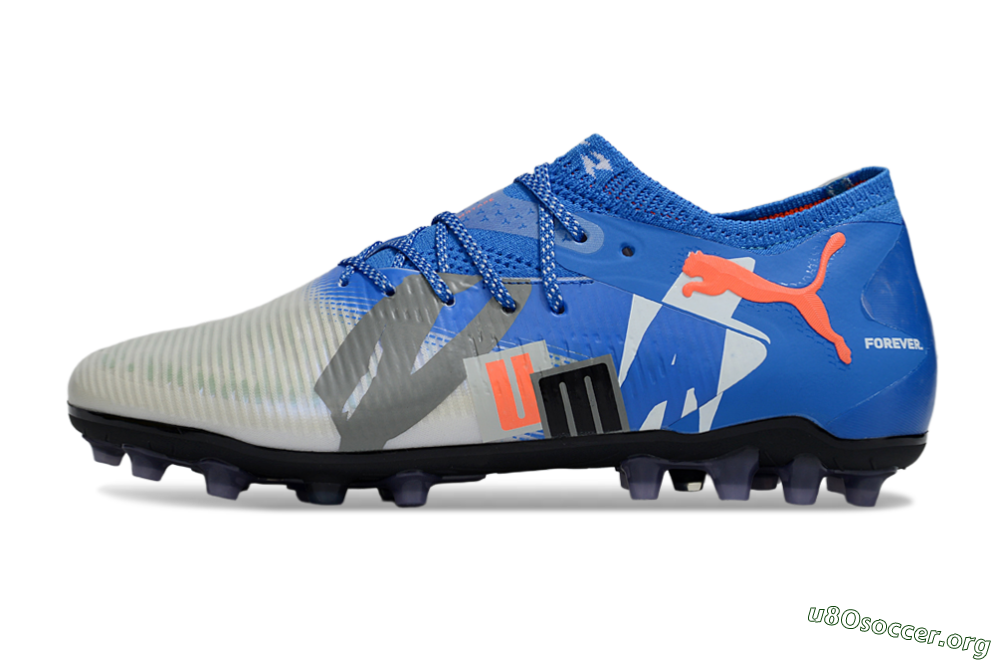 Puma Future 8 Ultimate MG Football Boots - Blue/White/Orange 3