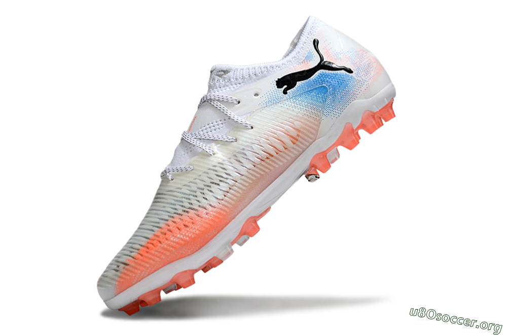 Puma Future 8 Ultimate MG Football Boots - White/Red/Blue 5