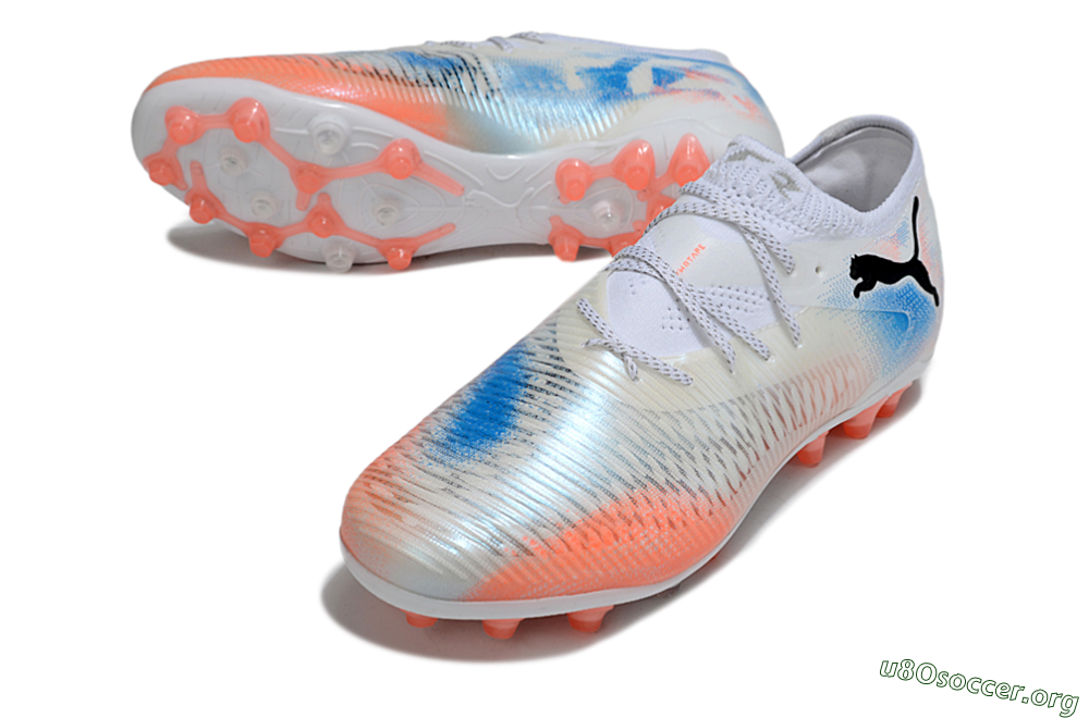 Puma Future 8 Ultimate MG Football Boots - White/Red/Blue 0