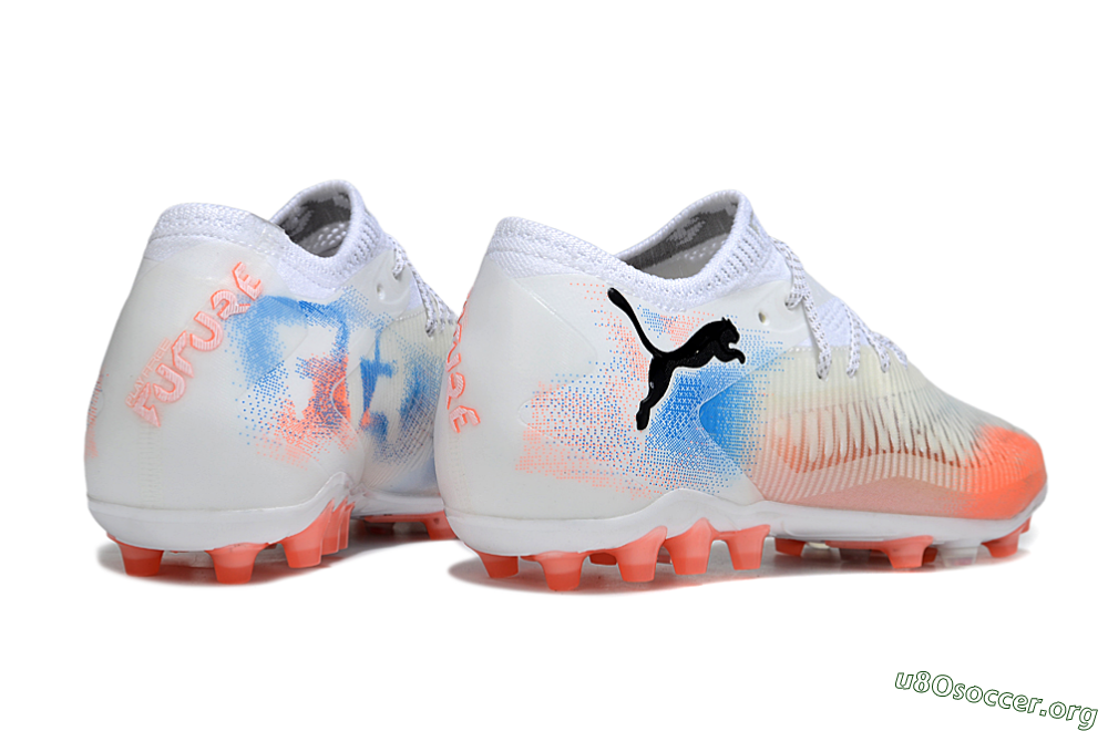 Puma Future 8 Ultimate MG Football Boots - White/Red/Blue 6