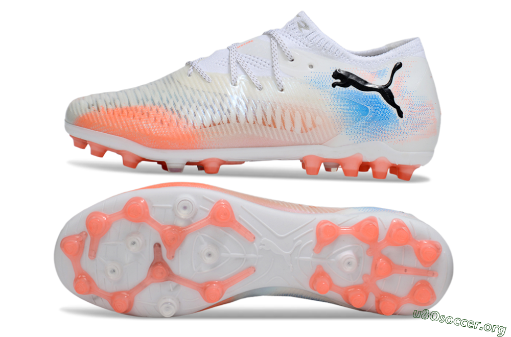 Puma Future 8 Ultimate MG Football Boots - White/Red/Blue 1