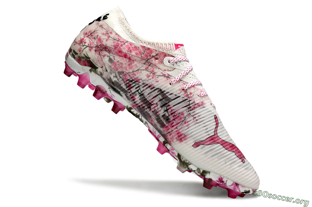 Puma Future 8 Ultimate MG Football Boots - Beige/Black/Pink 4