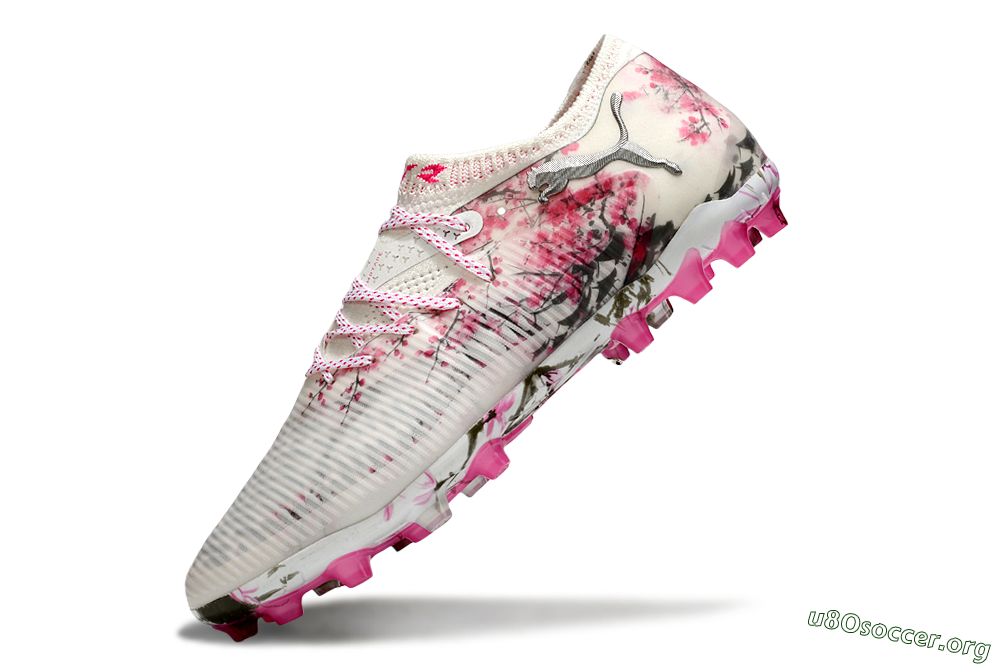 Puma Future 8 Ultimate MG Football Boots - Beige/Black/Pink 5
