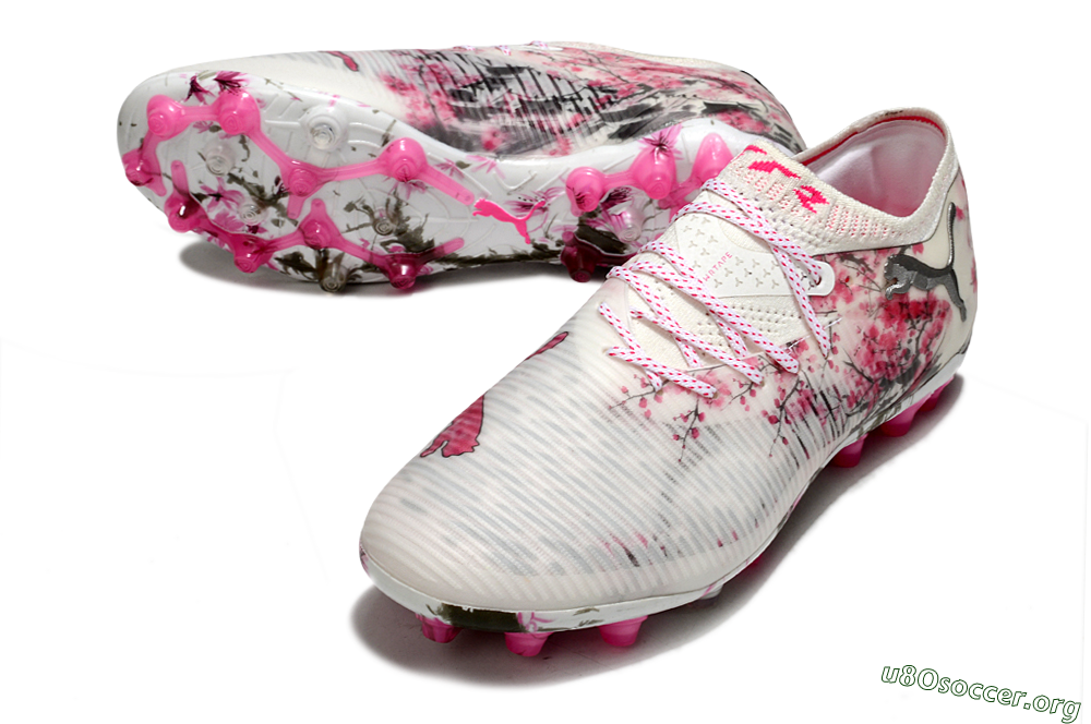 Puma Future 8 Ultimate MG Football Boots - Beige/Black/Pink 0
