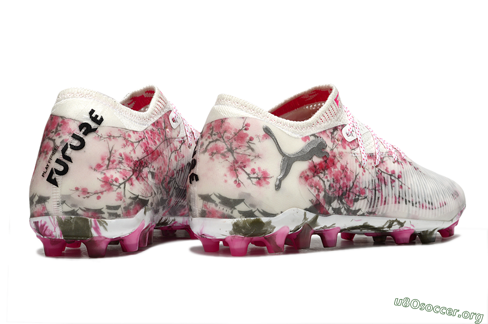 Puma Future 8 Ultimate MG Football Boots - Beige/Black/Pink 6