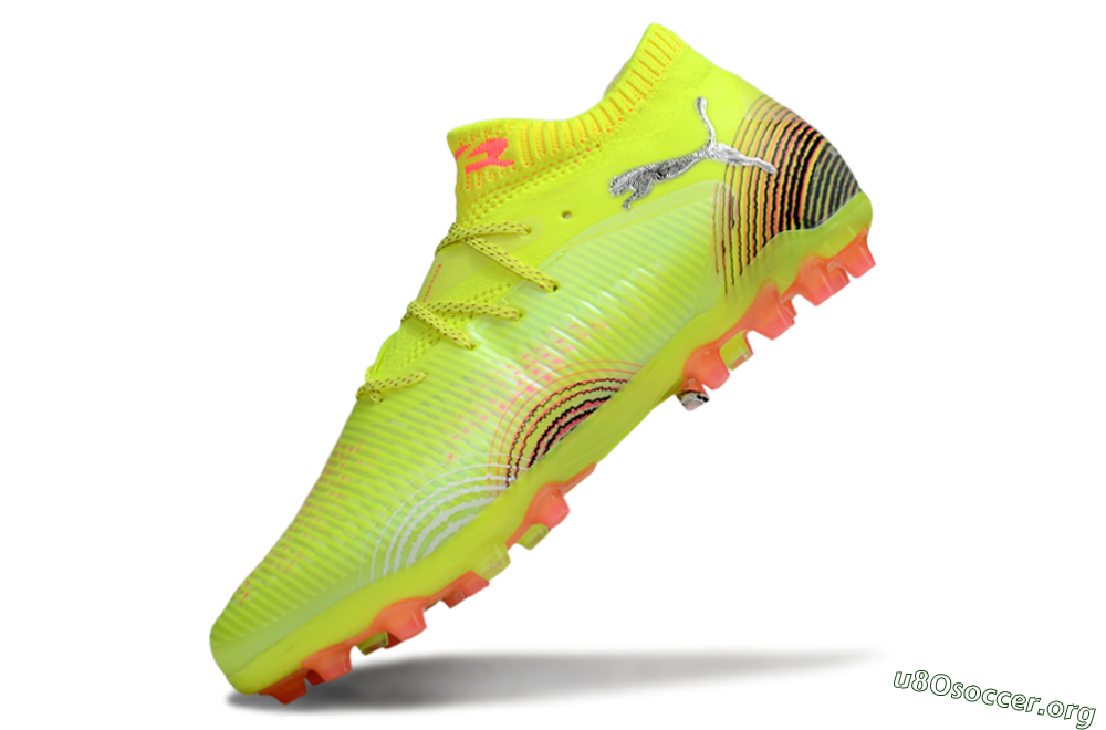 Puma Future 8 Ultimate MG Football Boots - Yellow/Black/Red 4