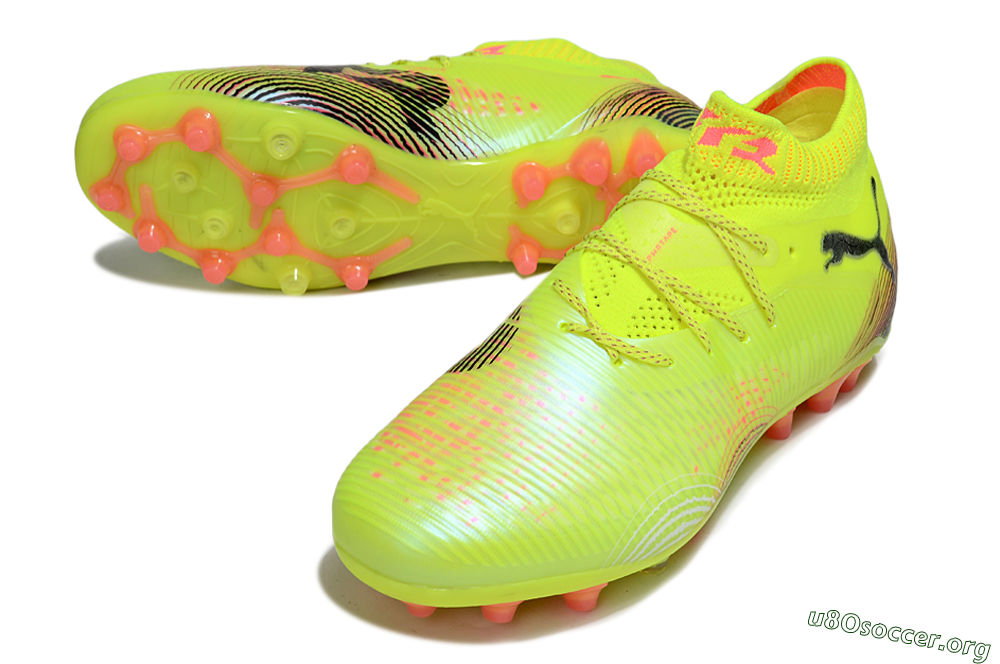 Puma Future 8 Ultimate MG Football Boots - Yellow/Black/Red 0
