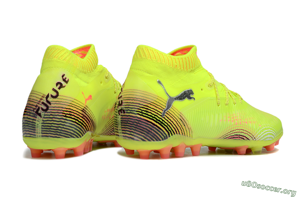 Puma Future 8 Ultimate MG Football Boots - Yellow/Black/Red 5