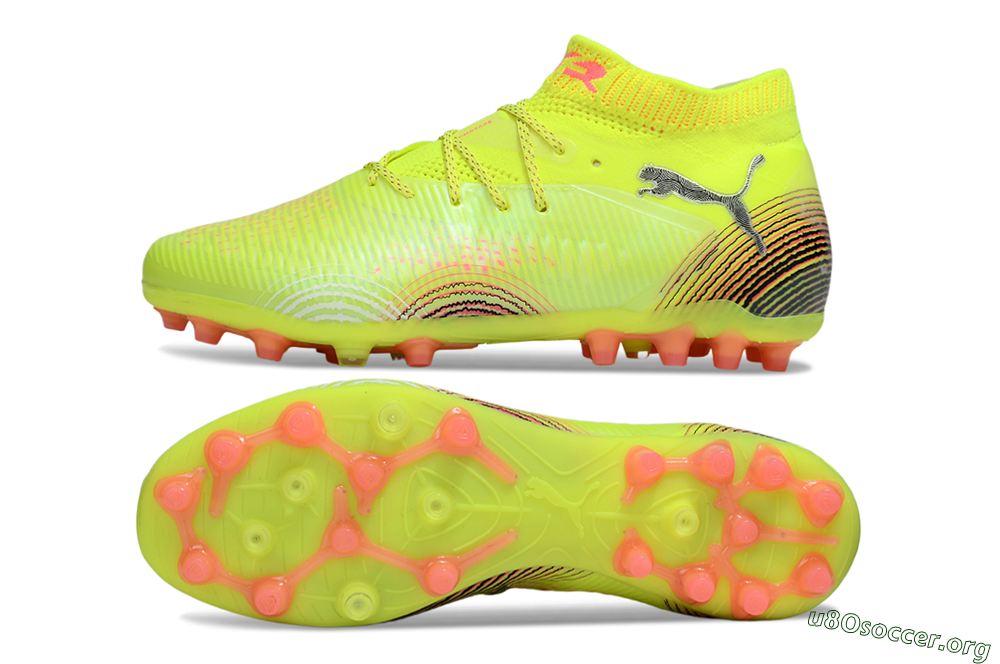 Puma Future 8 Ultimate MG Football Boots - Yellow/Black/Red 1
