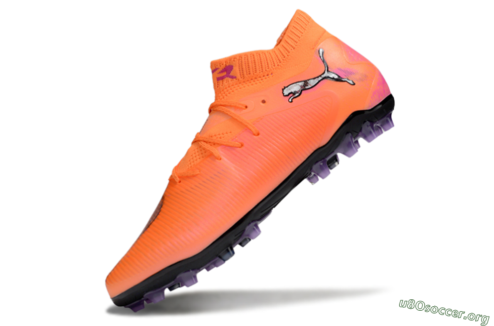 Puma Future 8 Ultimate MG Football Boots - Red/Black/Pink 5