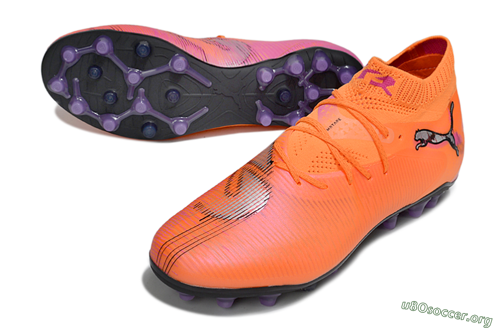 Puma Future 8 Ultimate MG Football Boots - Red/Black/Pink 0