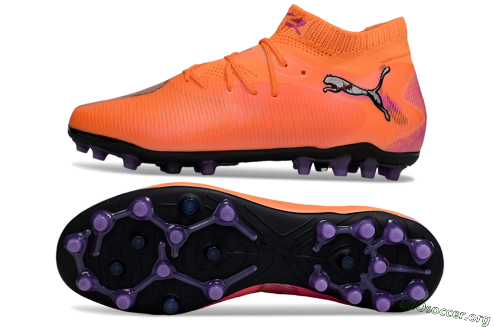Puma Future 8 Ultimate MG Football Boots - Red/Black/Pink 1
