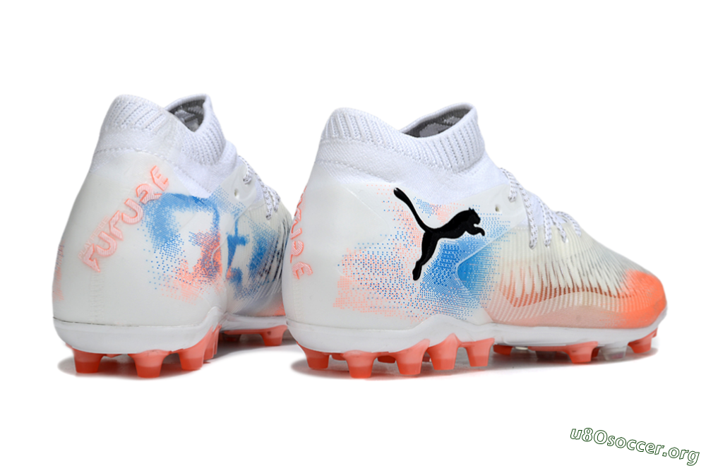Puma Future 8 Ultimate MG Football Boots - White/Red/Blue 6