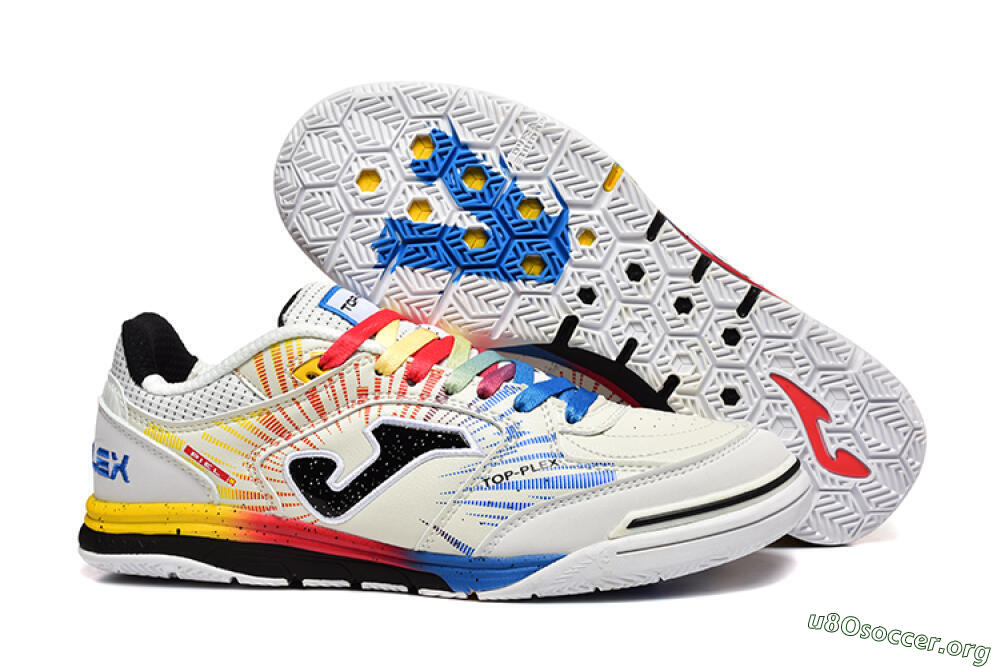 Joma Top Flex IC Football Shoes - Beige/Red/Yellow 2