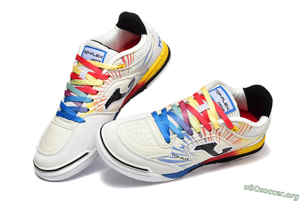 Joma Top Flex IC Football Shoes - Beige/Red/Yellow 6