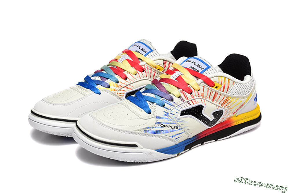 Joma Top Flex IC Football Shoes - Beige/Red/Yellow 5
