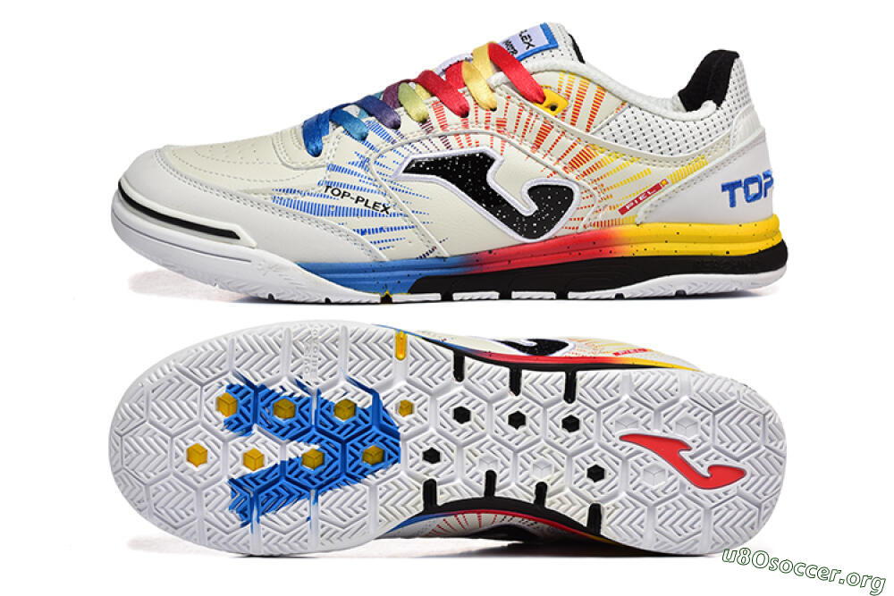 Joma Top Flex IC Football Shoes - Beige/Red/Yellow 1