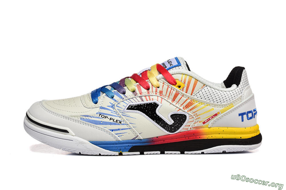 Joma Top Flex IC Football Shoes - Beige/Red/Yellow 3