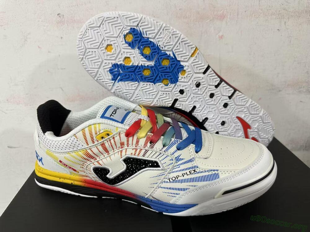 Joma Top Flex IC Football Shoes - Beige/Red/Yellow