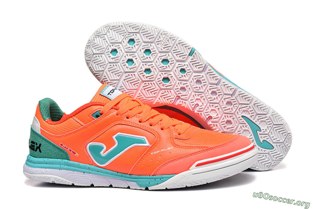 Joma Top Flex IC Football Shoes - Red/Jade/White 2