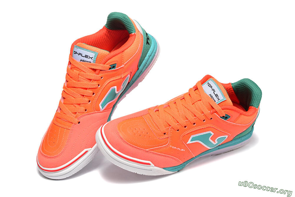 Joma Top Flex IC Football Shoes - Red/Jade/White 6