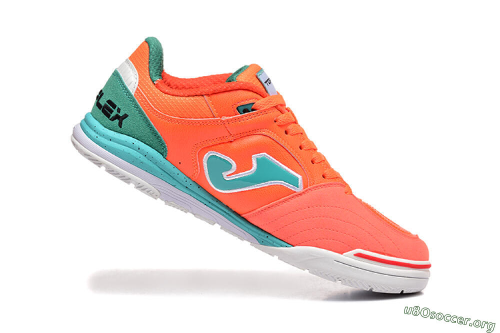 Joma Top Flex IC Football Shoes - Red/Jade/White 7
