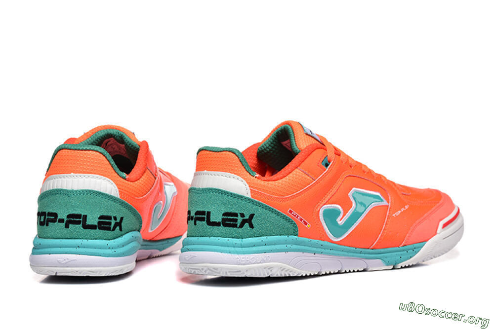 Joma Top Flex IC Football Shoes - Red/Jade/White 9