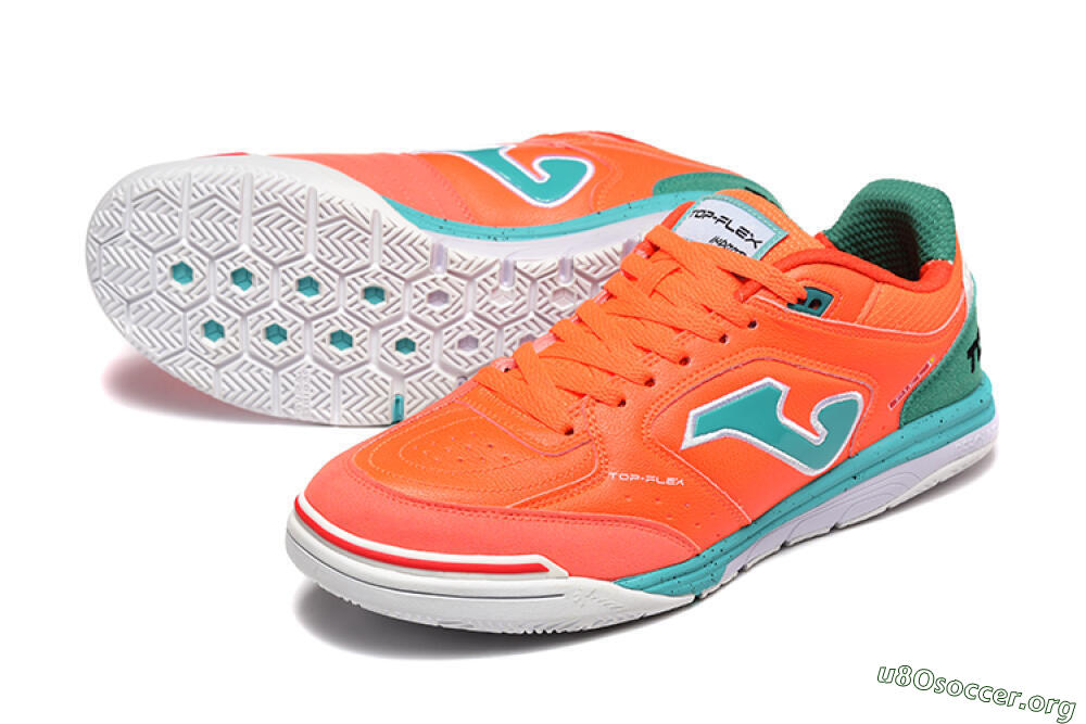 Joma Top Flex IC Football Shoes - Red/Jade/White 0