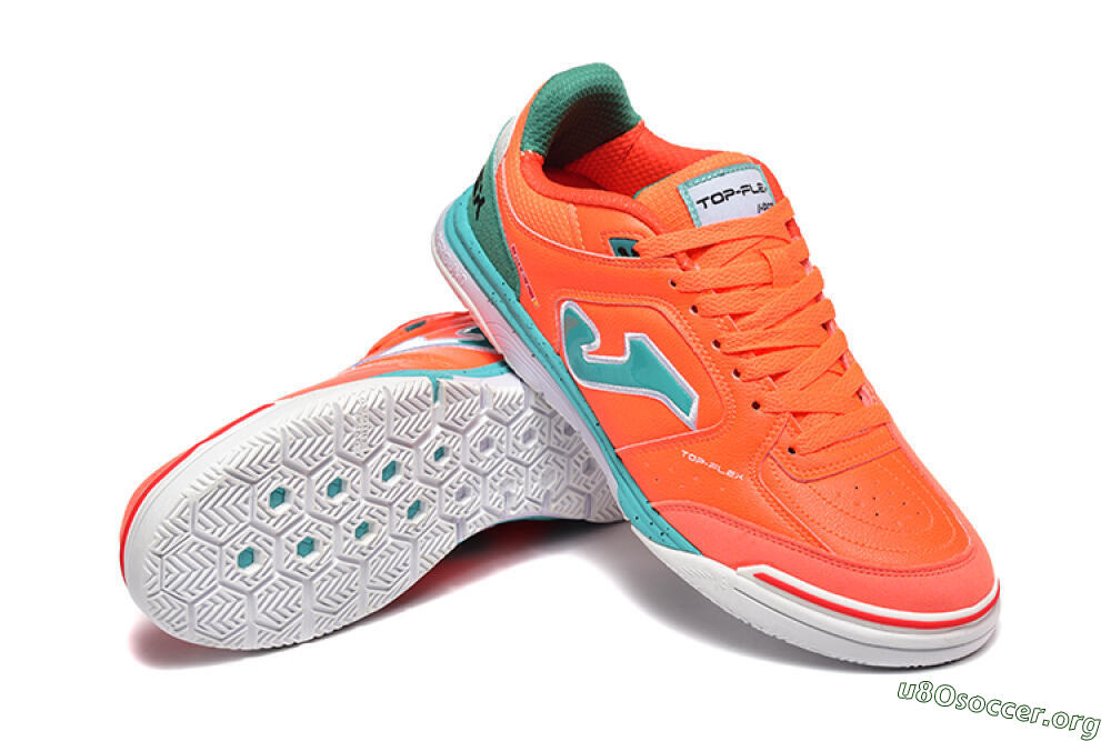 Joma Top Flex IC Football Shoes - Red/Jade/White 4