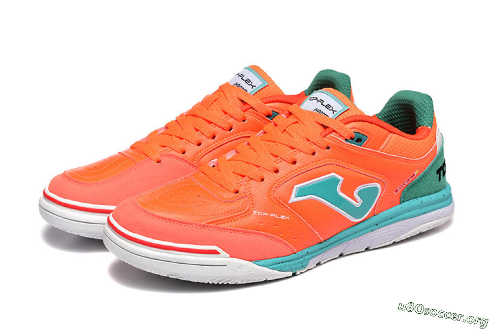 Joma Top Flex IC Football Shoes - Red/Jade/White 5